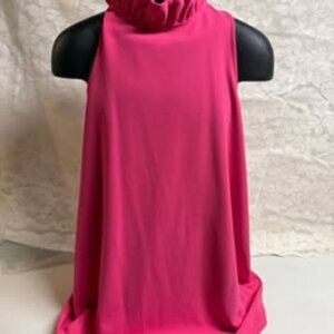 Pomander Place Blythe Dress — Pink, Size Small, Ruffle & Bow Back